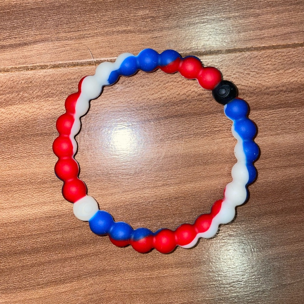 Lokai Bracelet - RED WHITE BLUE -Find Your Balance Earth & Water -Original Lokai